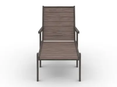 Deckchair Low-poly 3D model