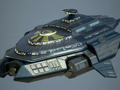 Aurata Class Corvette Low-poly 3D model