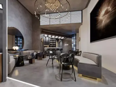   restaurant cafe  interior   3D model shop