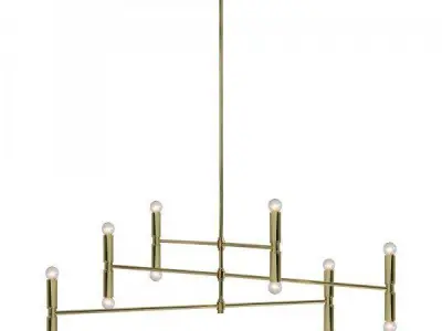 Orlando Sputnik Modern Linear Chandelier Light 3D model