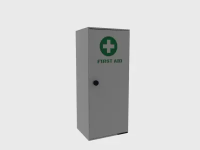 First aid cabinet Low-poly 3D model