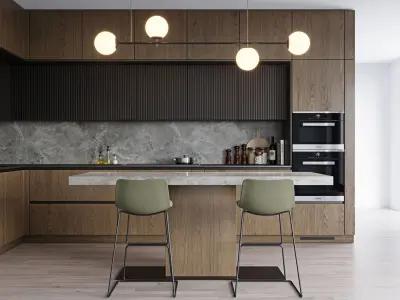 Modern kitchen 9 3D model