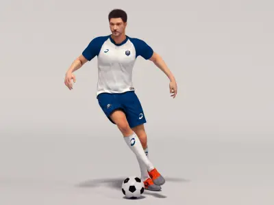  Male Soccer And Goalkeeper Players Animated HQ1 