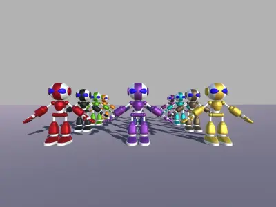 Servant Bot Low-poly 3D model