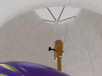 Odd Organic Abstract Table Lamp Low-poly 3D model