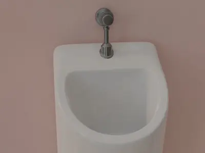 Urinal on wall Free 3D model