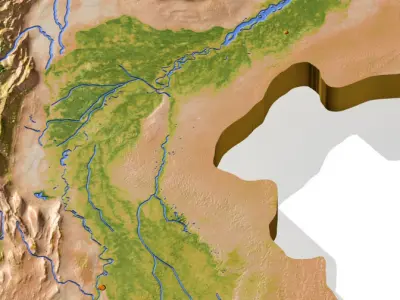 Pakistan High resolution 3D relief maps 3D model