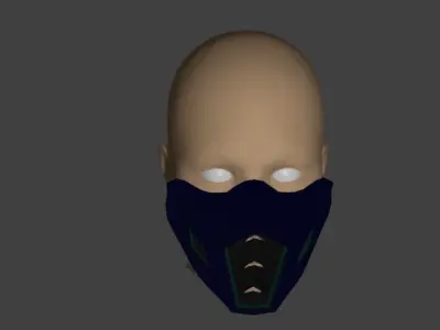 Subzero Mask Lowpoly Low-poly 3D model