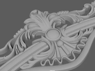the crown is perfect for a sofa or bed 3D model