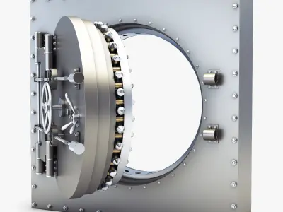 Bank Vault Door v 1 3D model