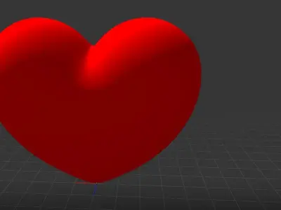 red heart 3D model