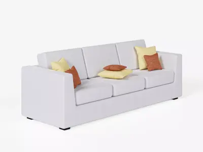 Couch sofa Low-poly 3D model