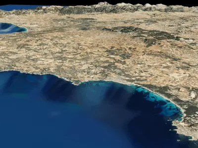 Majorca island full 3d model terrain 3D model