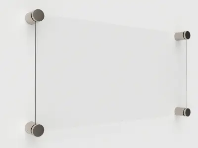 Nameplate logo signage mockup 02 3D model
