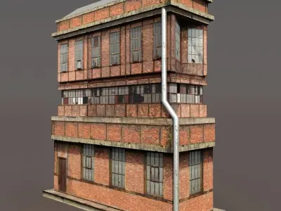 Factory Building BUNDLE Low-poly 3D model