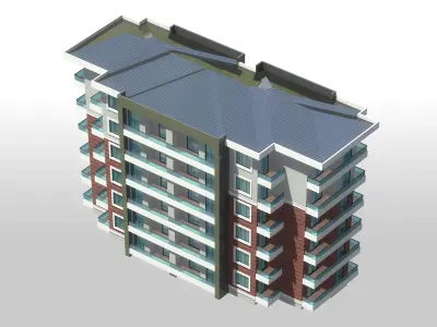 Apartment Architectural 3d Model with Render Scene Low-poly 3D model purchase