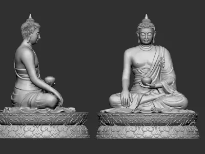 12 Buddha 3D print model