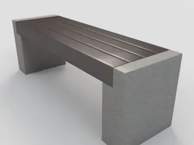 Outdoor Bench-2 3D model