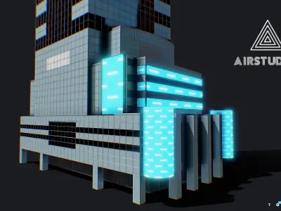 Times Square Building Morgan Stanley Low-poly 3D model