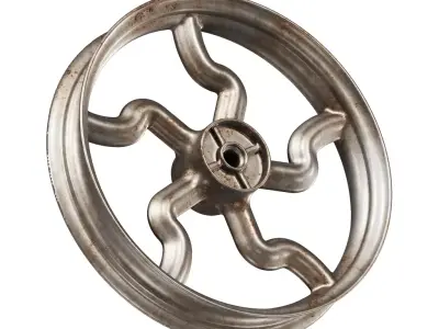 Rusty Gorgeous Wheel Rim 3D model