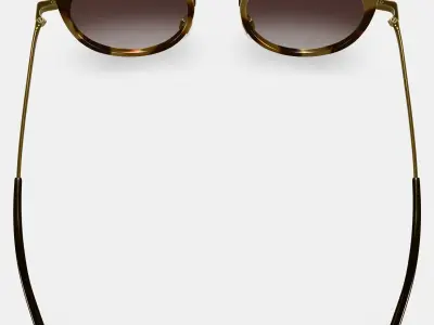 Angelise Sunglasses in Layered Marzipan Tortoise with Polished  3D model