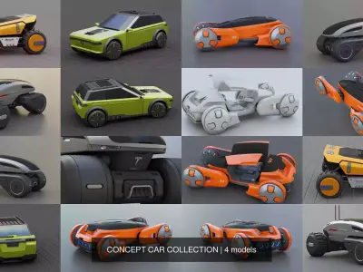CONCEPT CAR COLLECTION 3D Model Pack