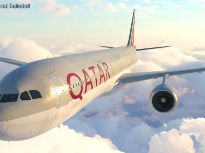  Qatar Airways Airbus A330-300 Rigged 