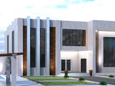 Modern villa in qulf built in 2017 3D model