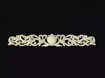 dekor ornate border die 3D model