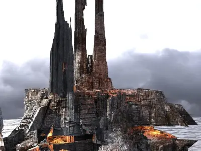 Emperor assassin winter Mountain base  3D model