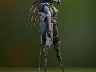 Dolrio sci-fi Female Robot Character 3D model