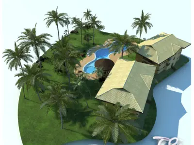 TROPICAL BUNGALOW RESORT 3D model