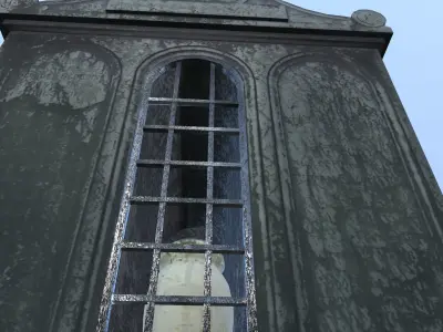 Mausoleum with a pot Low-poly 3D model