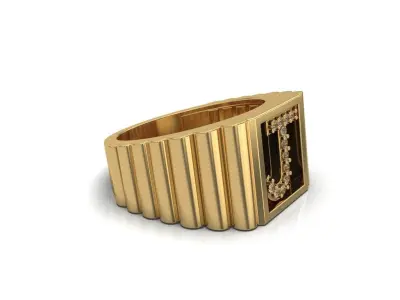 LETTER RING 3D print model buy
