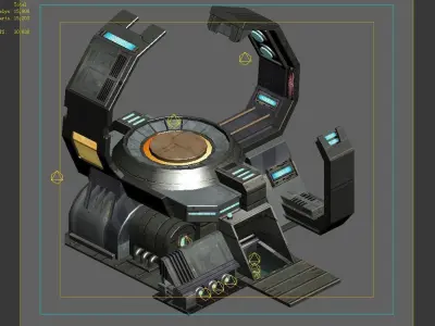 Machinery - spacecraft - functional objects 018 3D model
