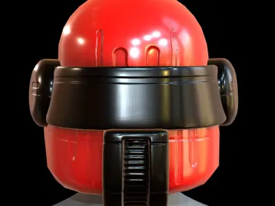 Gas mask helmet 3d model scifi Low-poly  Low-poly 3D model 365
