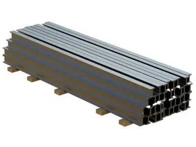 Iron Beams Low-poly 3D model purchase