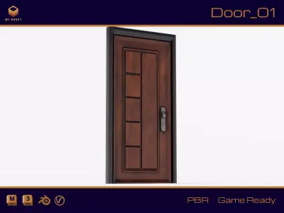 Door 01 Low-poly 3D model purchase