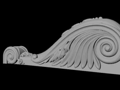 pilaster ornate sculpture 3D model purchase
