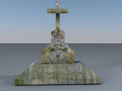 Cemetery 3d model Low-poly 3D model get