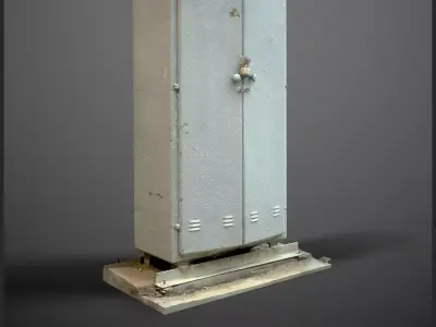 Metallic Cupboard 3D model