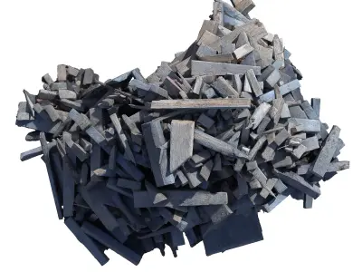 Ultra realistic Pile of Wood Scan  3D model