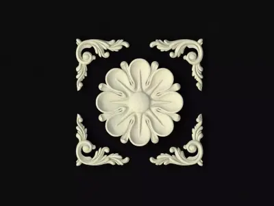 rosette dekor 3D model 43