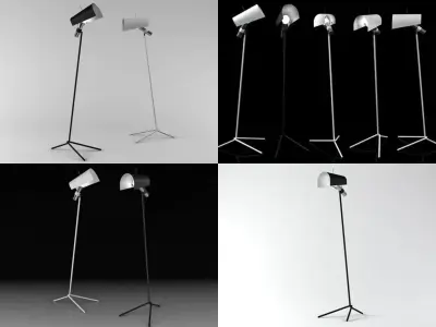 Claritas four different floor lamps 3D model