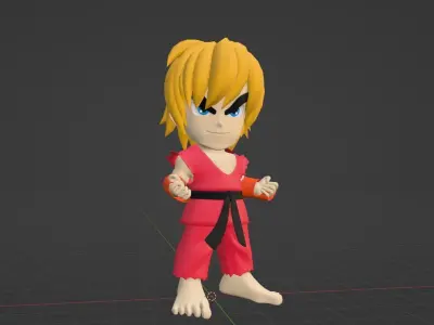 Ken SD - Street Fighter 3D model