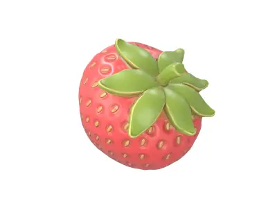 Strawberry v1 001 Low-poly 3D model