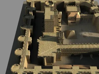 Castle medieval 3D model