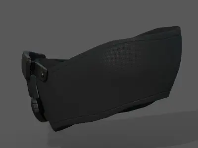 Gas mask respirator scifi futuristic 3d  Low-poly 3D model