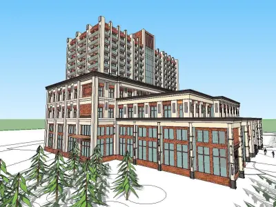 vacation spot-Resort-Fashion Leisure Hotel-0135 3D model