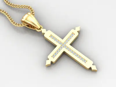Cross Light Gold 4CP024 3DM STL 3D model